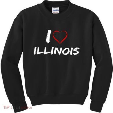I Heart Illinois  Kids Sweatshirt