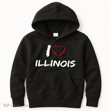 I Heart Illinois  Kids Hoodie