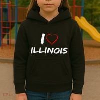 I Heart Illinois  Kids Hoodie thumb 3