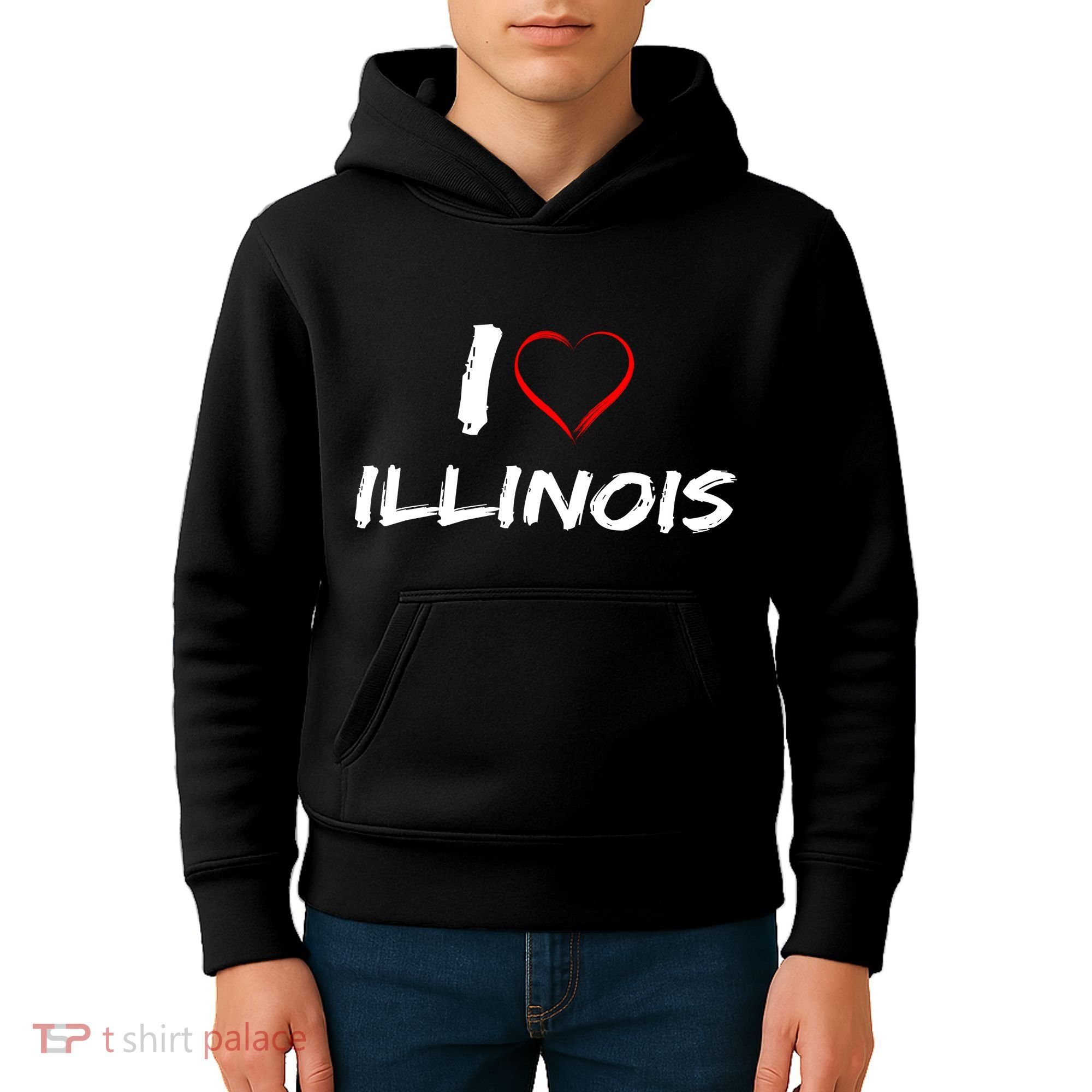I Heart Illinois  Kids Hoodie