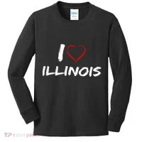 I Heart Illinois  Kids Long Sleeve Shirt thumb 0