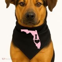 I Heart Love Florida State USA-Made Doggie Bandana thumb 1