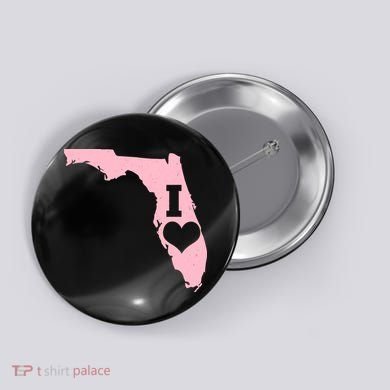 I Heart Love Florida State Button