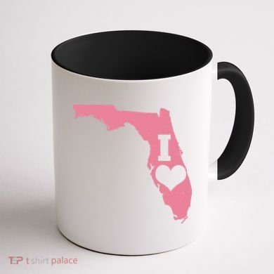 I Heart Love Florida State Coffee Mug back