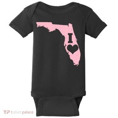 I Heart Love Florida State Baby Bodysuit