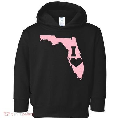 I Heart Love Florida State Toddler Hoodie