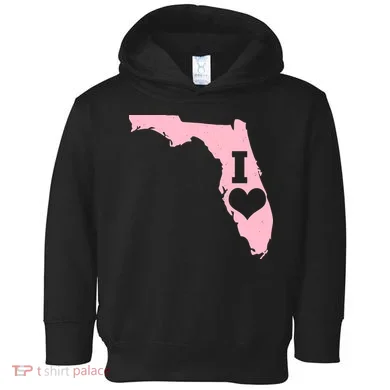 I Heart Love Florida State Toddler Hoodie