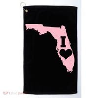 I Heart Love Florida State Golf Towel thumb 0