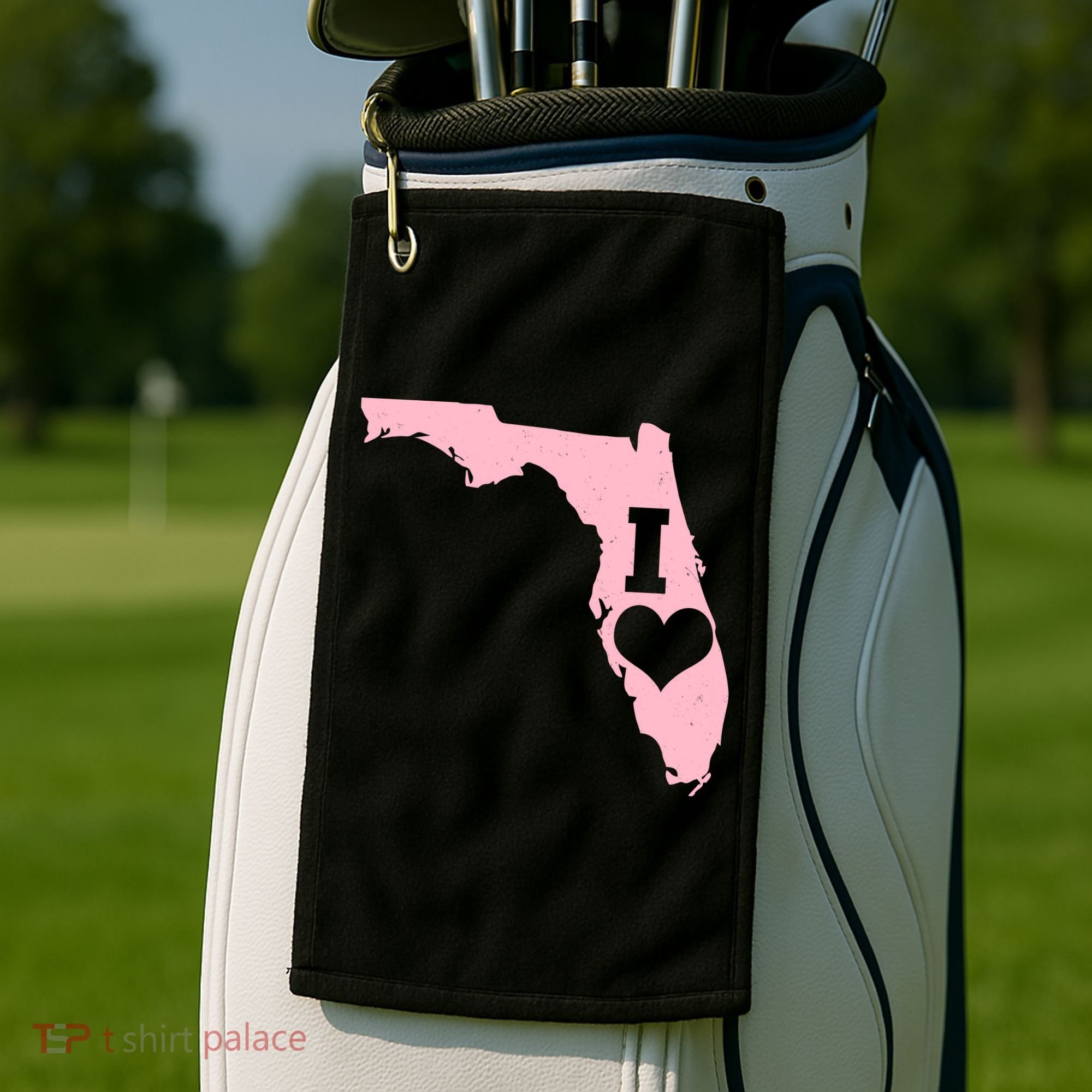 I Heart Love Florida State Golf Towel