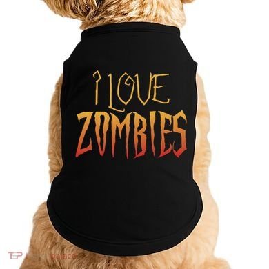I Heart love Zombies Doggie Tank