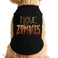 I Heart love Zombies Doggie Tank thumb 0