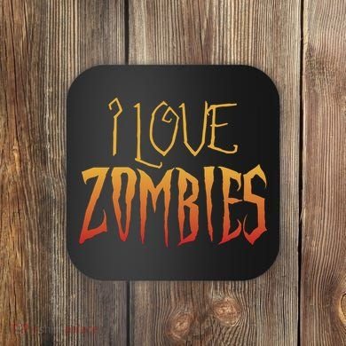 I Heart love Zombies Coaster