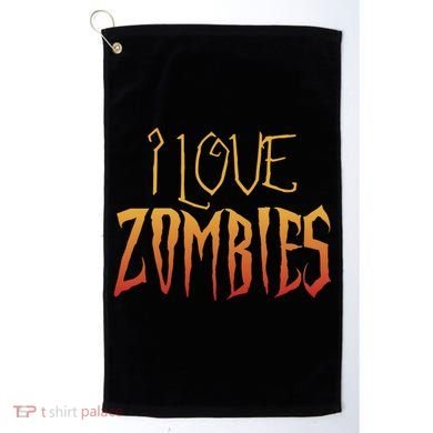 I Heart love Zombies Golf Towel