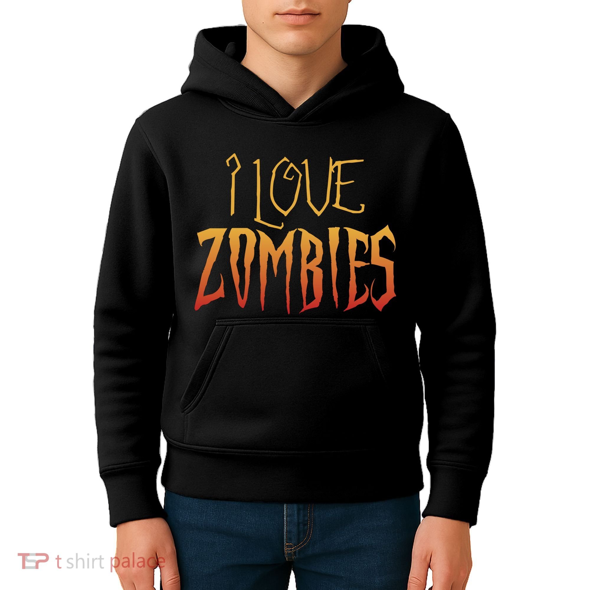 I Heart love Zombies Kids Hoodie