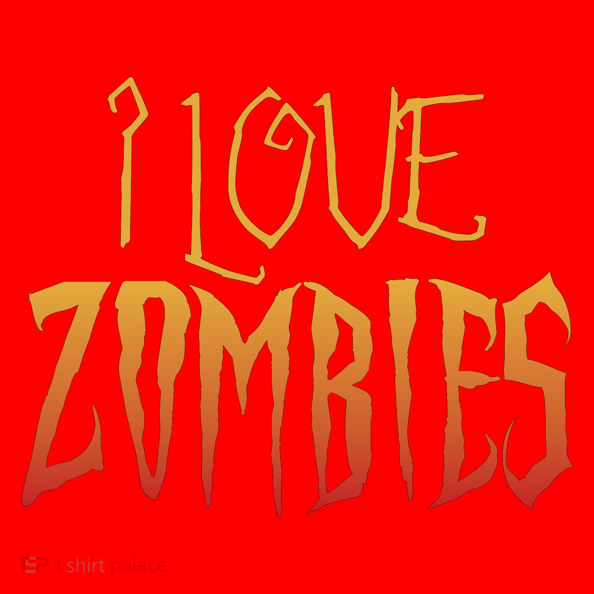 I Heart love Zombies Santa Hat