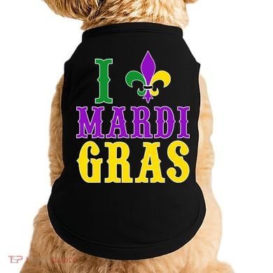 I Heart Mardi Gras Doggie Tank
