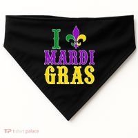 I Heart Mardi Gras USA-Made Doggie Bandana thumb 0