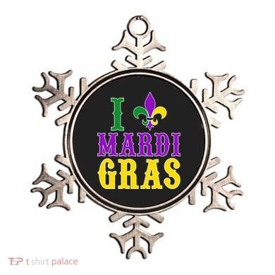 I Heart Mardi Gras Ornament