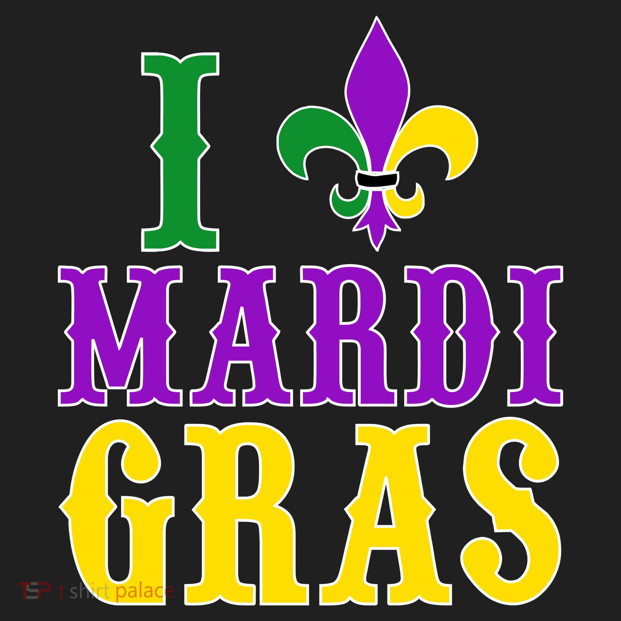 I Heart Mardi Gras Hat