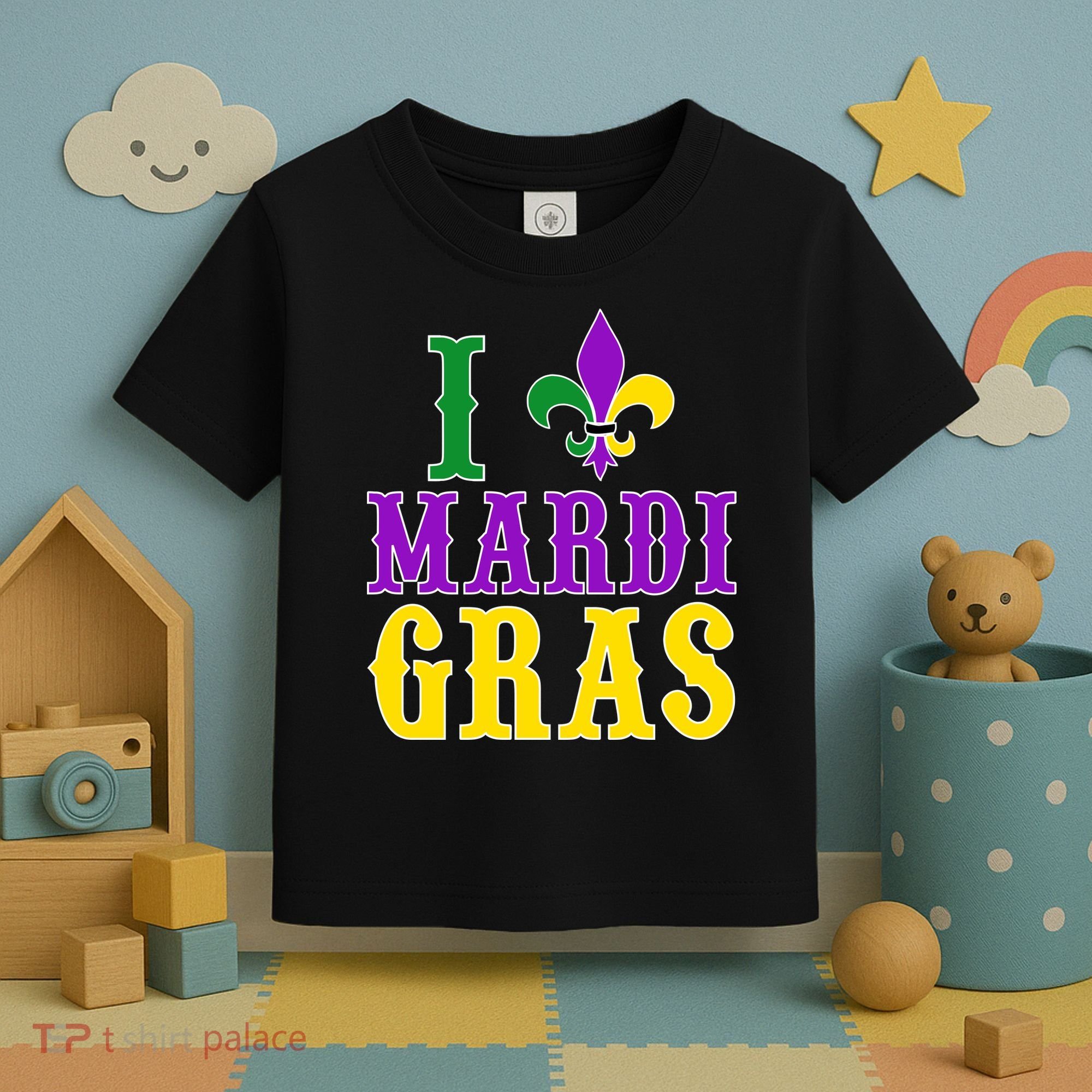 I Heart Mardi Gras Toddler T-Shirt