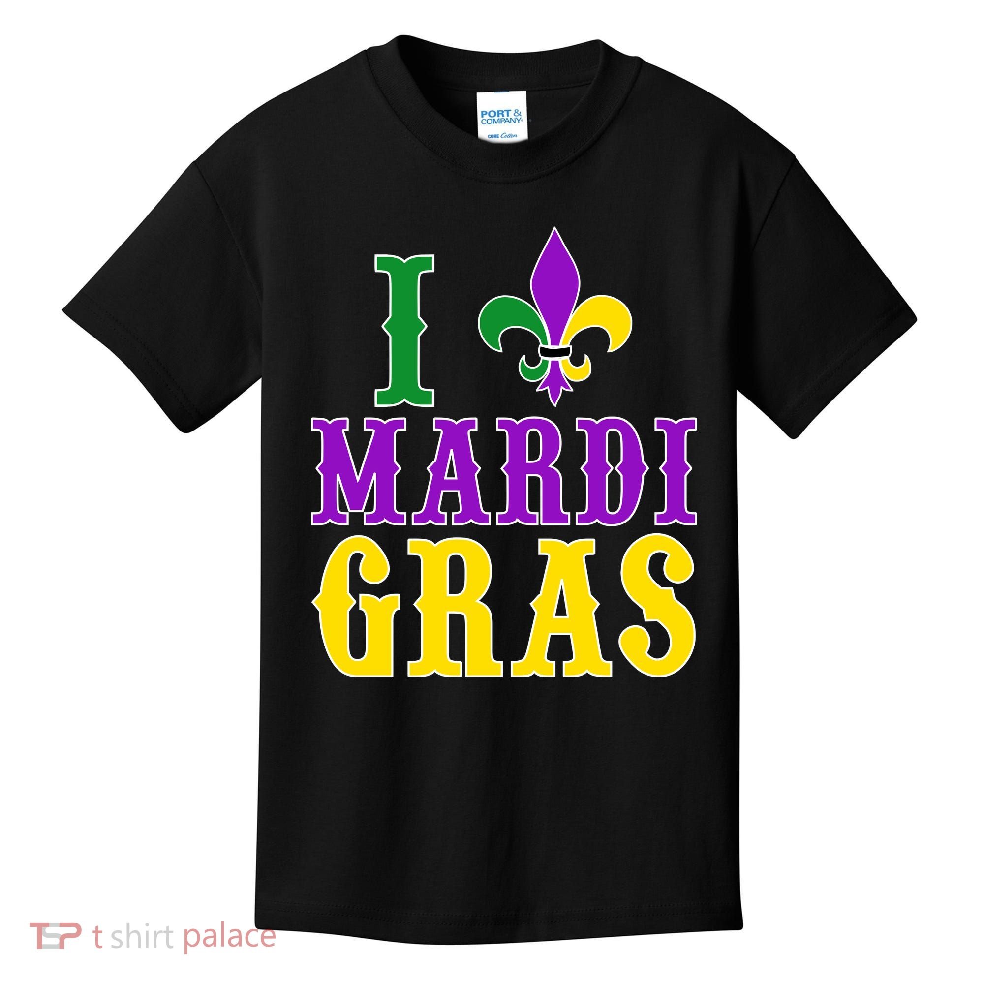 I Heart Mardi Gras Kids T-Shirt