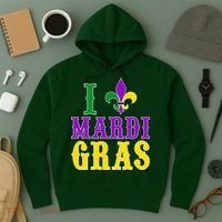 I Heart Mardi Gras Hoodie thumb 3