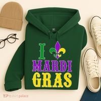 I Heart Mardi Gras Hoodie thumb 4