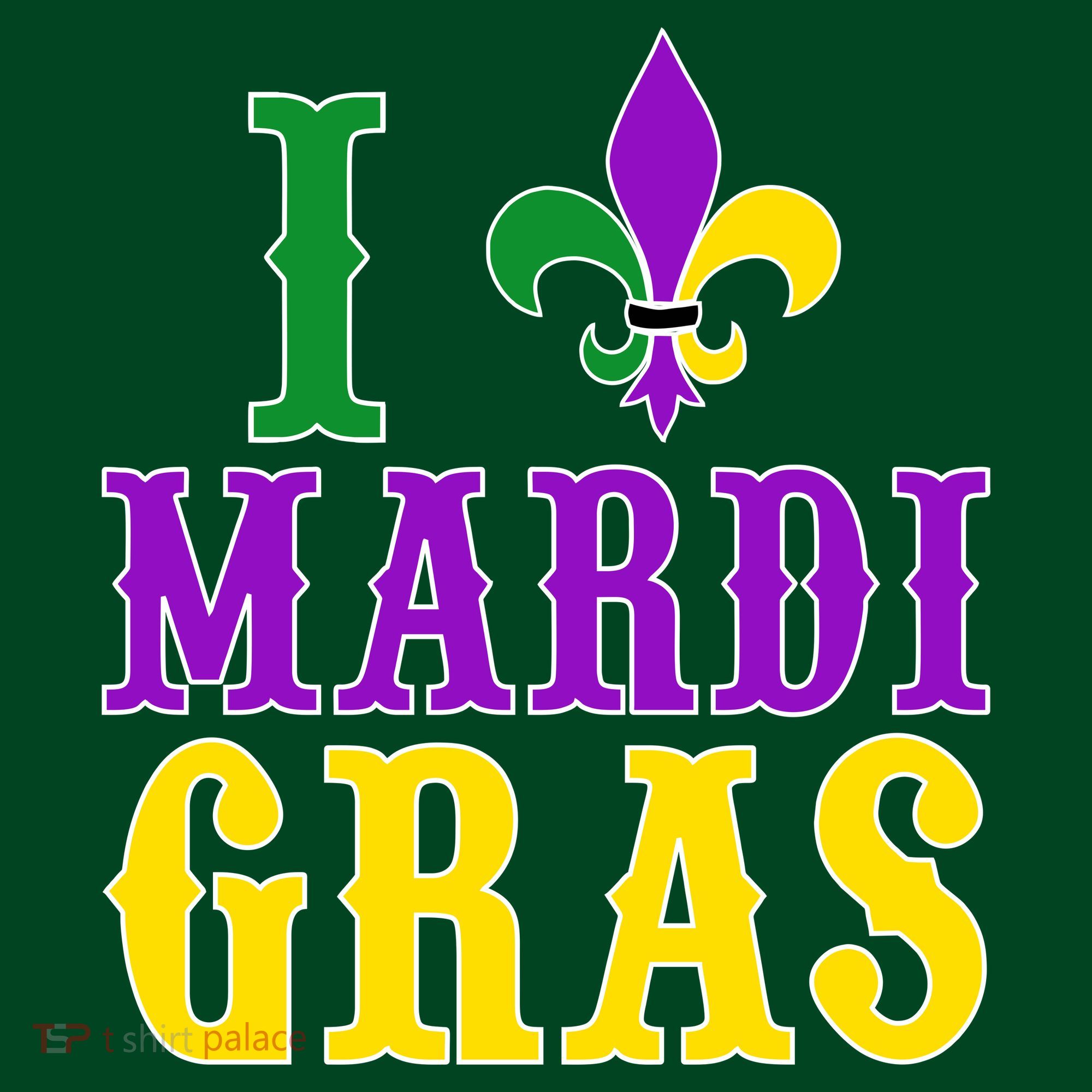 I Heart Mardi Gras Hoodie
