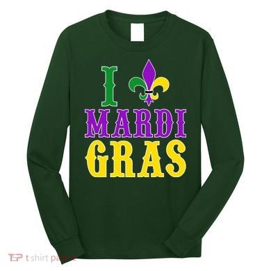 I Heart Mardi Gras Long Sleeve Shirt