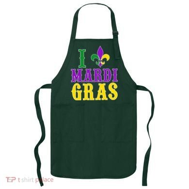 I Heart Mardi Gras Apron