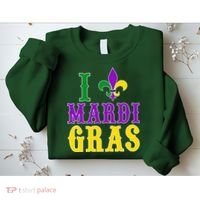 I Heart Mardi Gras Sweatshirt thumb 2