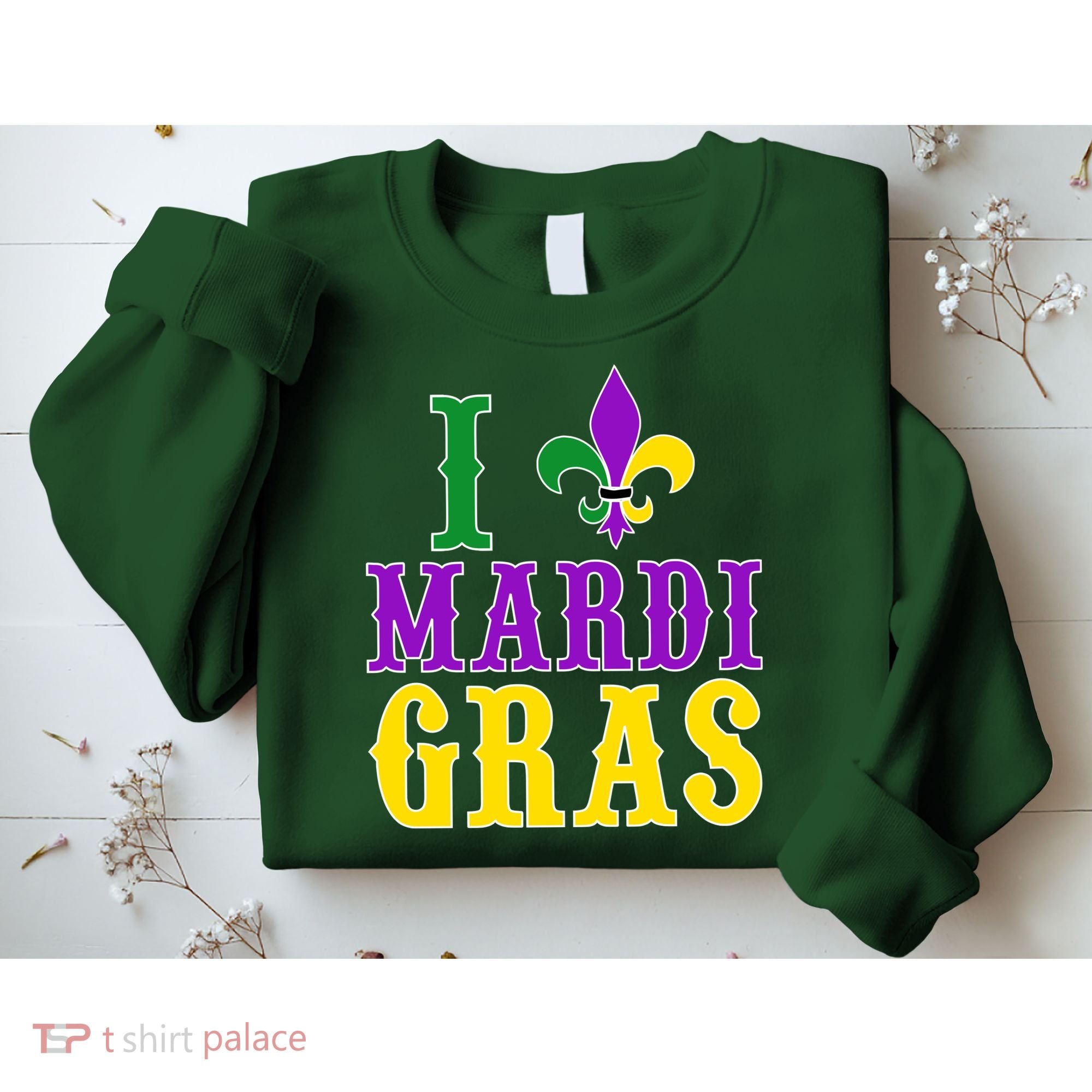 I Heart Mardi Gras Sweatshirt