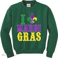 I Heart Mardi Gras Kids Sweatshirt thumb 0