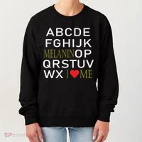 I Heart Melanin Alphabet  Women's Sweatshirt thumb 0