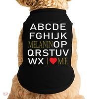I Heart Melanin Alphabet  Doggie Tank thumb 0