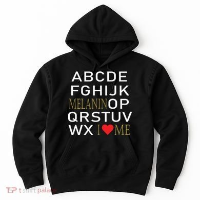 I Heart Melanin Alphabet  Hoodie