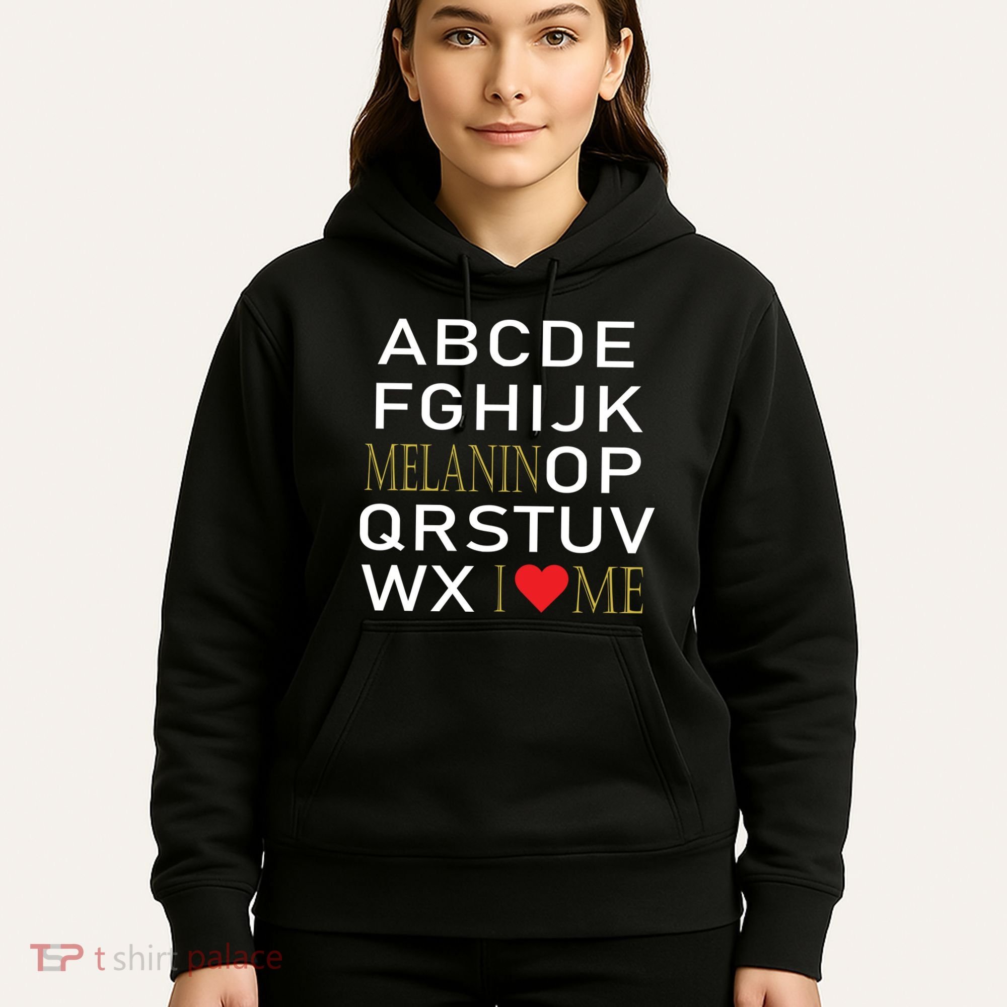 I Heart Melanin Alphabet  Hoodie