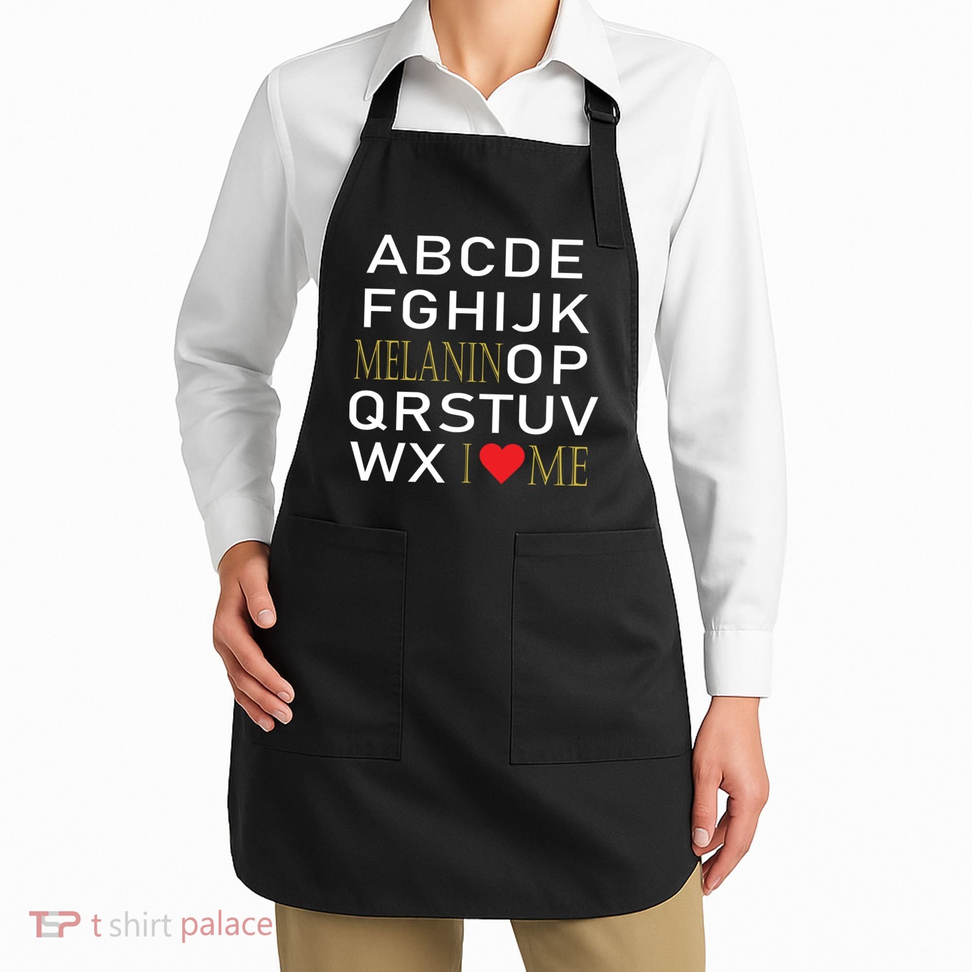I Heart Melanin Alphabet  Apron