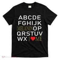 I Heart Melanin Alphabet  T-Shirt thumb 0