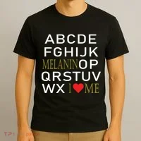 I Heart Melanin Alphabet  T-Shirt thumb 3