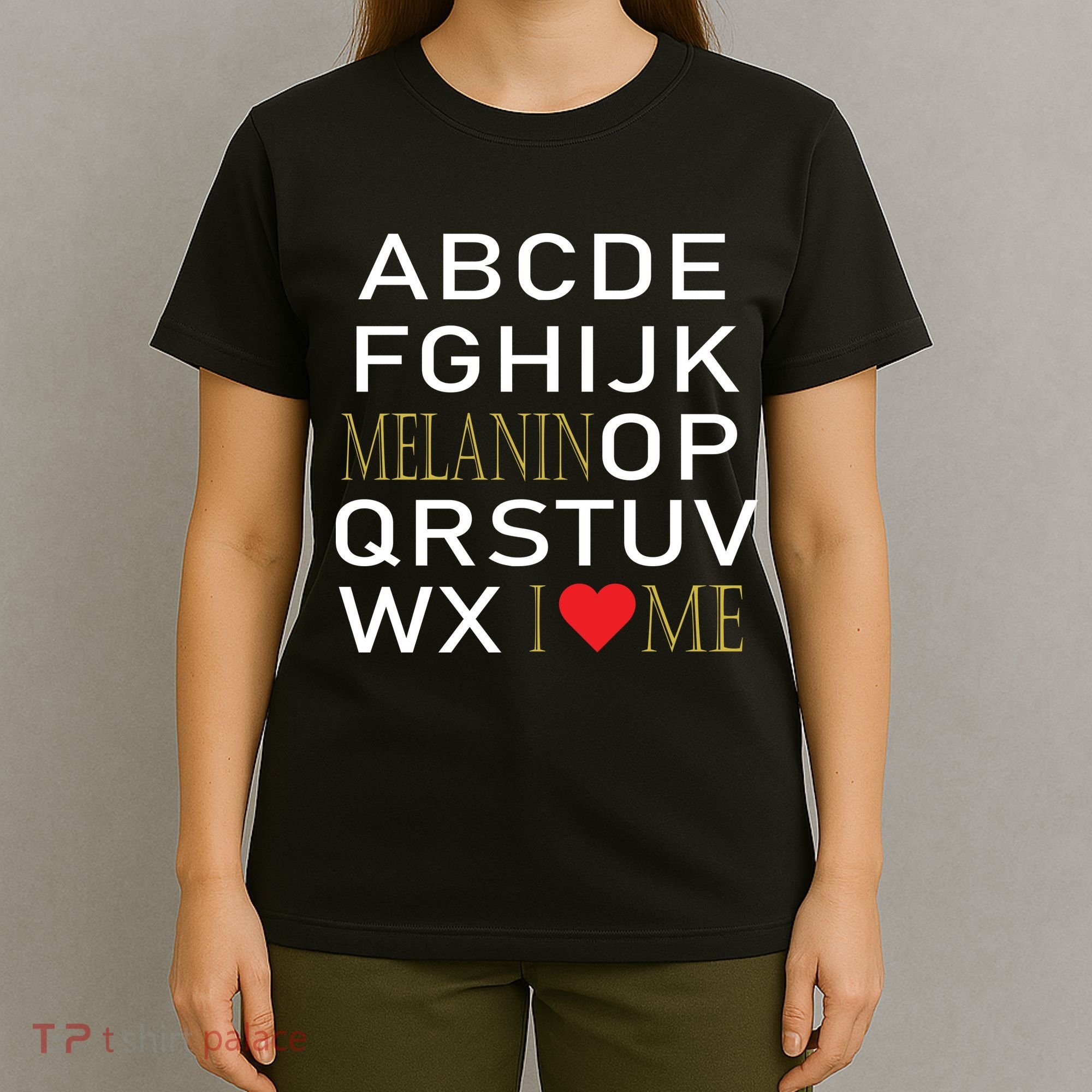 I Heart Melanin Alphabet  T-Shirt