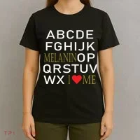 I Heart Melanin Alphabet  T-Shirt thumb 4