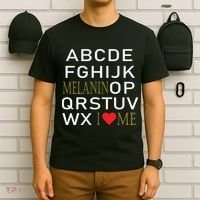 I Heart Melanin Alphabet  T-Shirt thumb 6