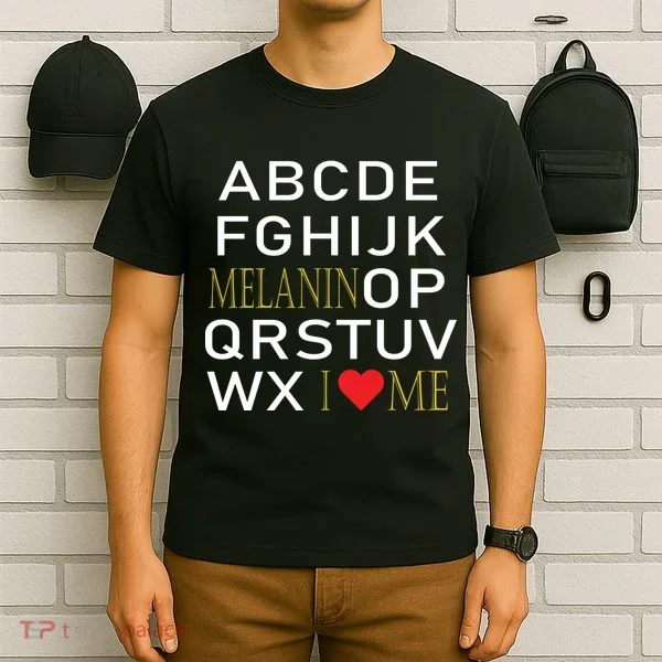 I Heart Melanin Alphabet  T-Shirt