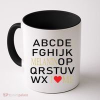 I Heart Melanin Alphabet  Coffee Mug thumb 0