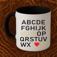 I Heart Melanin Alphabet  Coffee Mug thumb 2