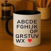 I Heart Melanin Alphabet  Coffee Mug thumb 4