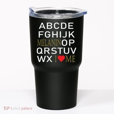 I Heart Melanin Alphabet  Tumbler