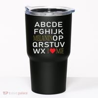 I Heart Melanin Alphabet  Tumbler thumb 0