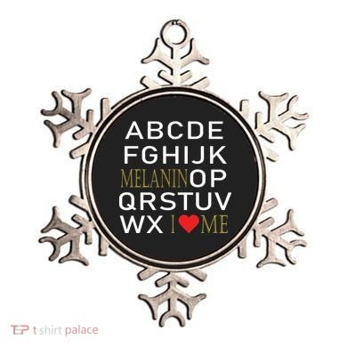 I Heart Melanin Alphabet  Ornament